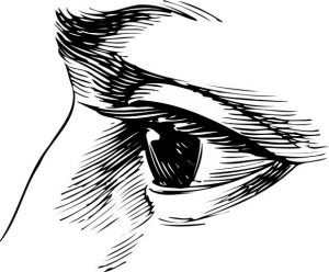 Regard dessin noir et blanc